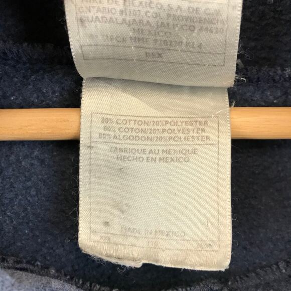 Vintage Y2K NIKE‎ Center Mini Swoosh Check Hoodie Faded Navy Blue Sz 2XL - Picture 9 of 15